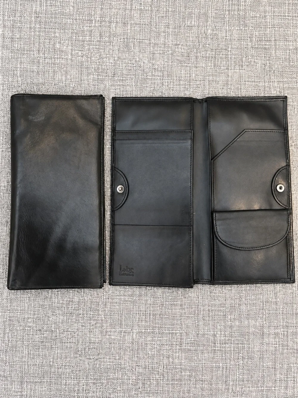 Lodis Black Leather Travel Organizer Wallet